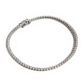 Tennis bracelet with 1.50ct black diamonds in 18K gold